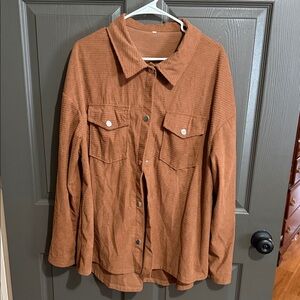 Women's Rust Button-Front Jacket Shirt